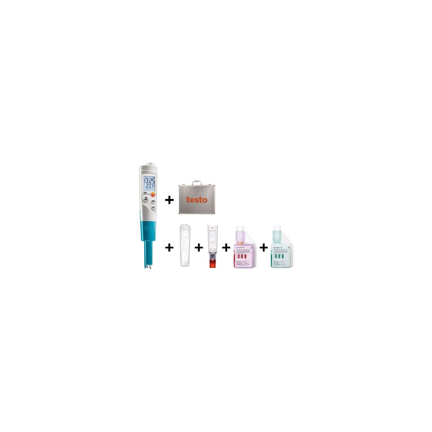 testo 206-pH1 starter set - pH/temperature measuring instrument for liquids 